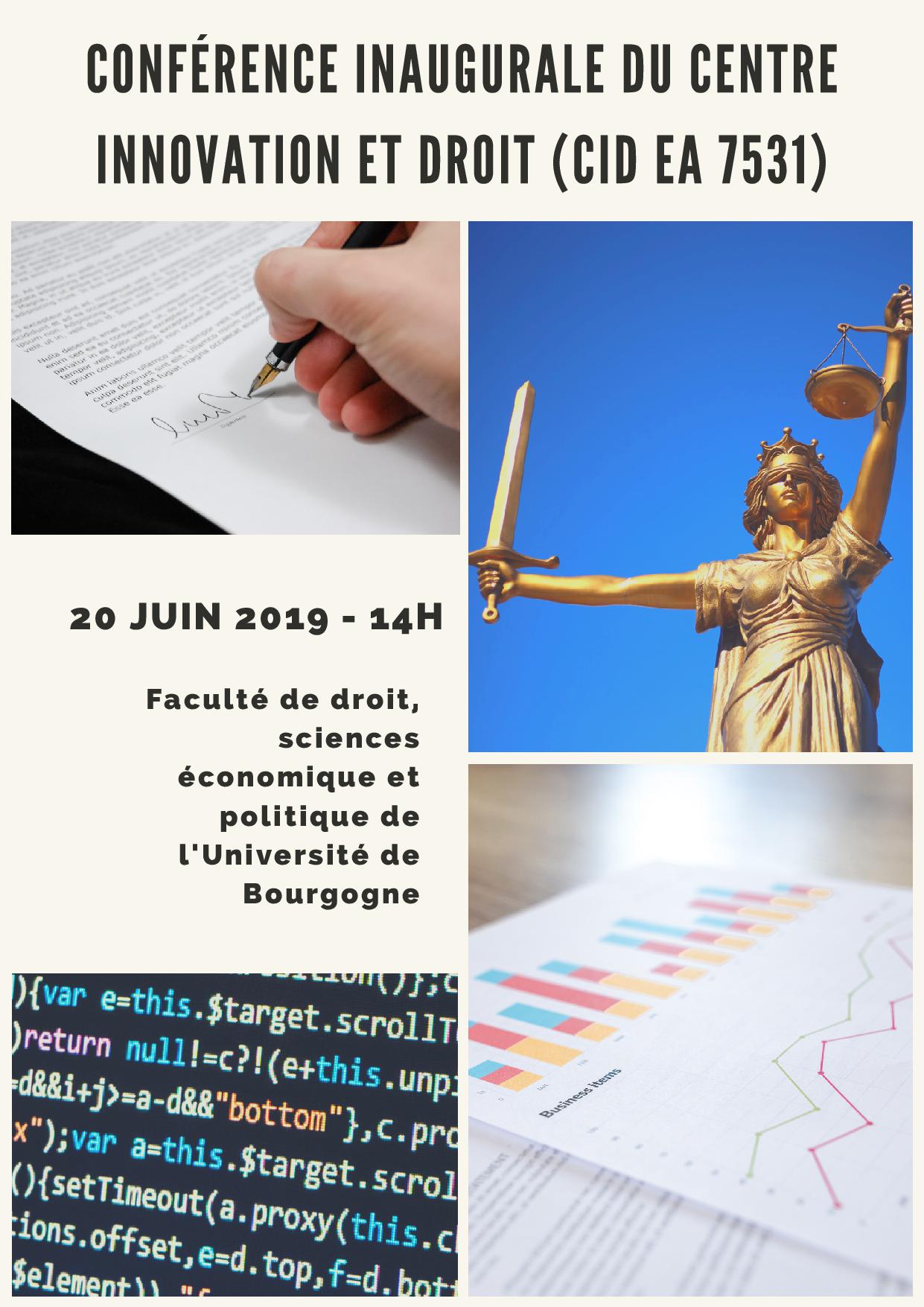 Conference inaugurale du centre innovation et droit1